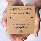 Swanky Crafts Best Friend Birthday Gifts For Women - Friend Gifts For Women, Friendship Gifts For women, Birthday Gift For Best Friend Bracelets - Golden Plated Star Bracelet With Gift Wrap