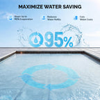 VINGLI 12Mil Solar Pool Cover, Rectangle Solar Blanket-Heavy Duty Solar Pool Cover for Above Ground Pool-Pool Solar Cover for Inground Pool (Clear, 12'x24' Rectangular)