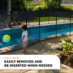 Pool Fence DIY by Life Saver Fencing Section Kit, 4 x 12-Feet, Black