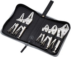 Amazon Basics 5-Piece CR-V Locking Pliers Set with Wire Cutters, 2 Straight Jaw, 3 Curved Jaw, 6.5-10 inch, Silver, Carrying Case