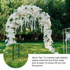 RUBFAC 7.8ft Garden Arch, Metal Trellis for Climbing Plants Outdoor