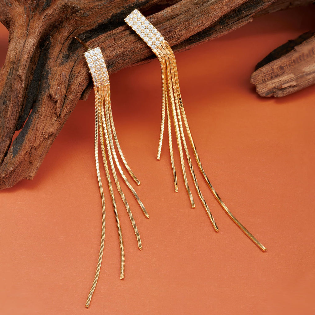 Long Dangle Earrings for Women, Tassel Chain Drop Threader Earrings