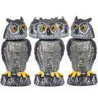 Crobirware 3 Pack Fake Owl Decoys to Scare Birds Away