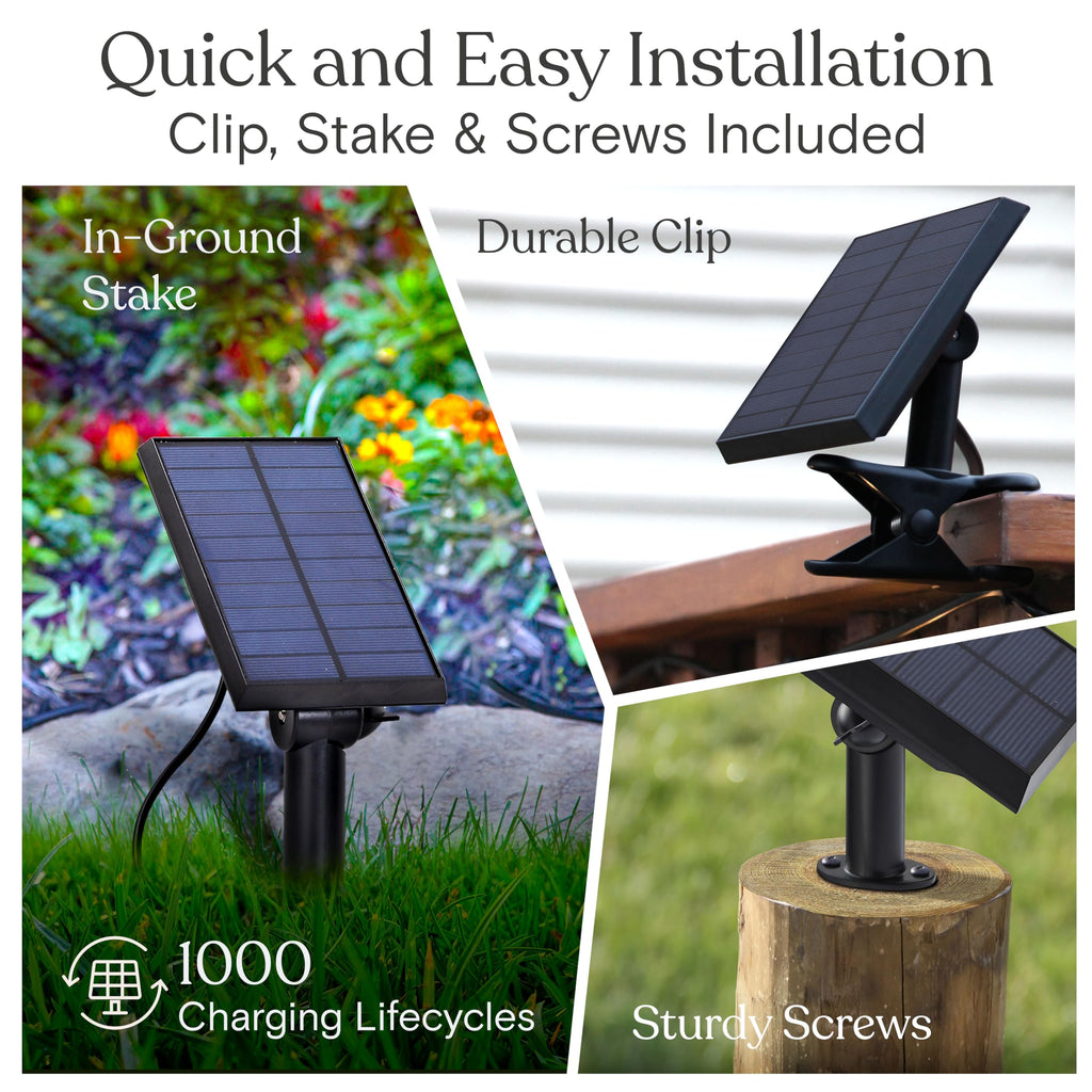 Brightech Ambience Hybrid Outdoor String Lights - Dual Plug and Solar Powered Waterproof LED Light String for Outside - Dimmable Soft White Edison Bulbs for Camping, Patio, Cafe, Yard - 48ft, 4W