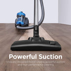 Eureka Whirlwind Bagless Canister Cleaner NEN110A Lightweight Corded Vacuum for Carpets and Hard Floors, Blue