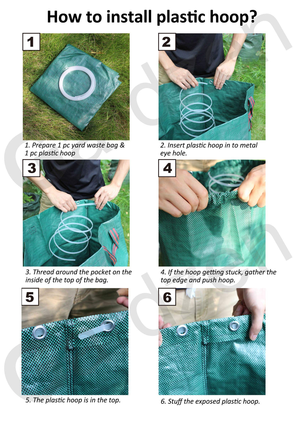 Gardzen Plastic Large Leaf Scoop Hand Rakes