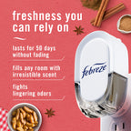 Febreze Plug-In Air Freshener, Odor-Fighting Scented Oil Refill for Home, Bathroom & Kitchen, Holiday Baked Cinnamon Apples Scent, 0.87 oz Refills, 4 Count