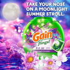 Gain Flings Laundry Detergent Pacs, 102 Count, Moonlight Breeze Scent, with Odor Defense, concentrated laundry soap pacs