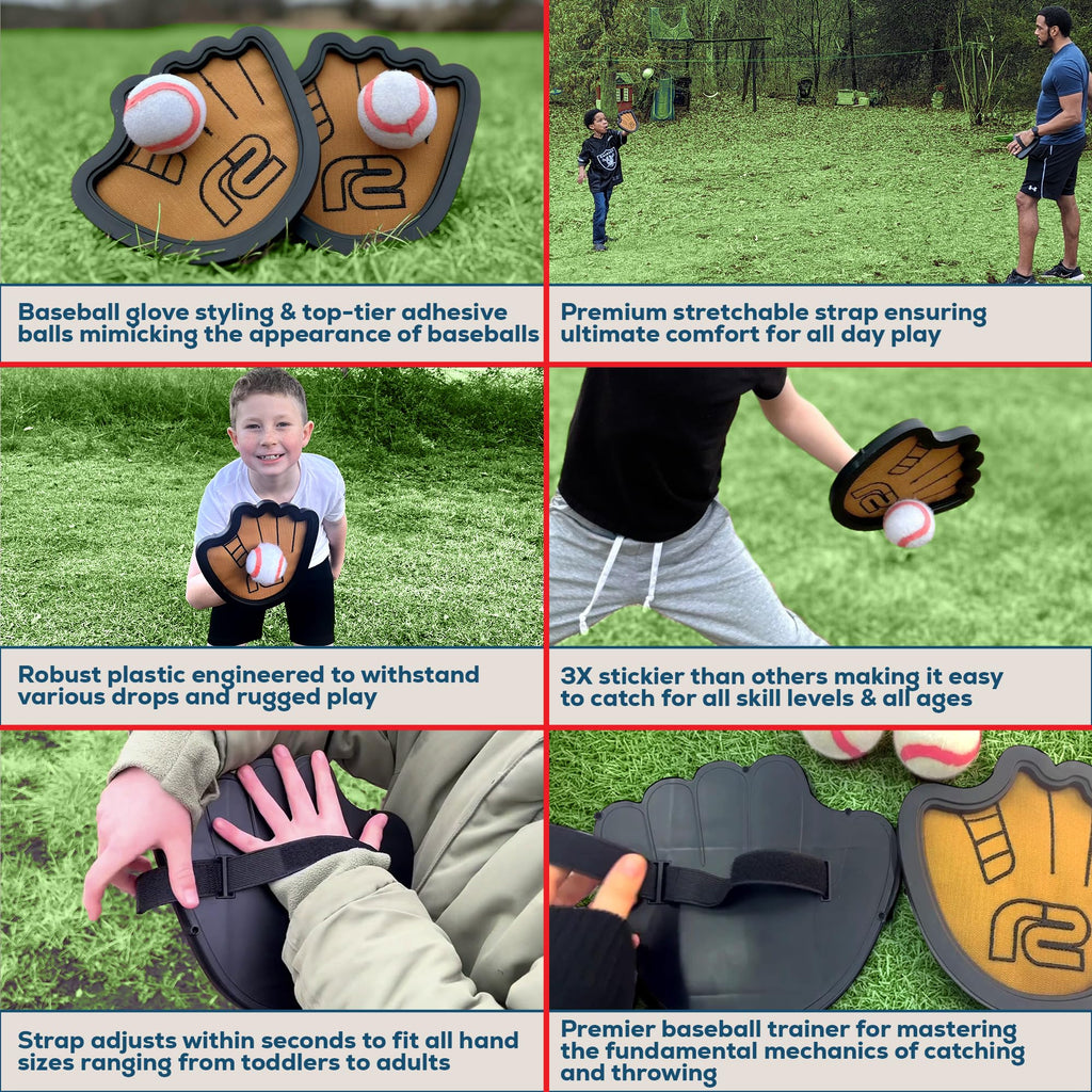 Toss and Catch Ball Game Set: Best Toy Gifts for Boys 9 8 7 6 5 4 2 3 Year Old Boy Birthday Gift Idea - Fun Toddler Boy Toys - Baseball Gifts for Girls & Boys Baseball Glove Trainer Toddler Presents