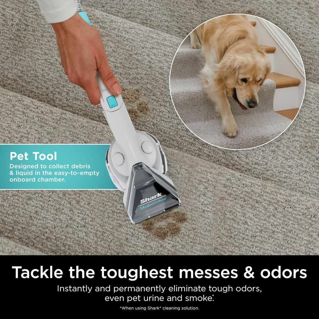 Shark StainStriker Cleaning Solution Bundle for Portable Cleaners, Carpet and Area Rug Formula, Instantly Eliminates Odors, Includes 32 oz OXY Multiplier and 16 oz Deep Clean Solution, PXCMBUNDLE