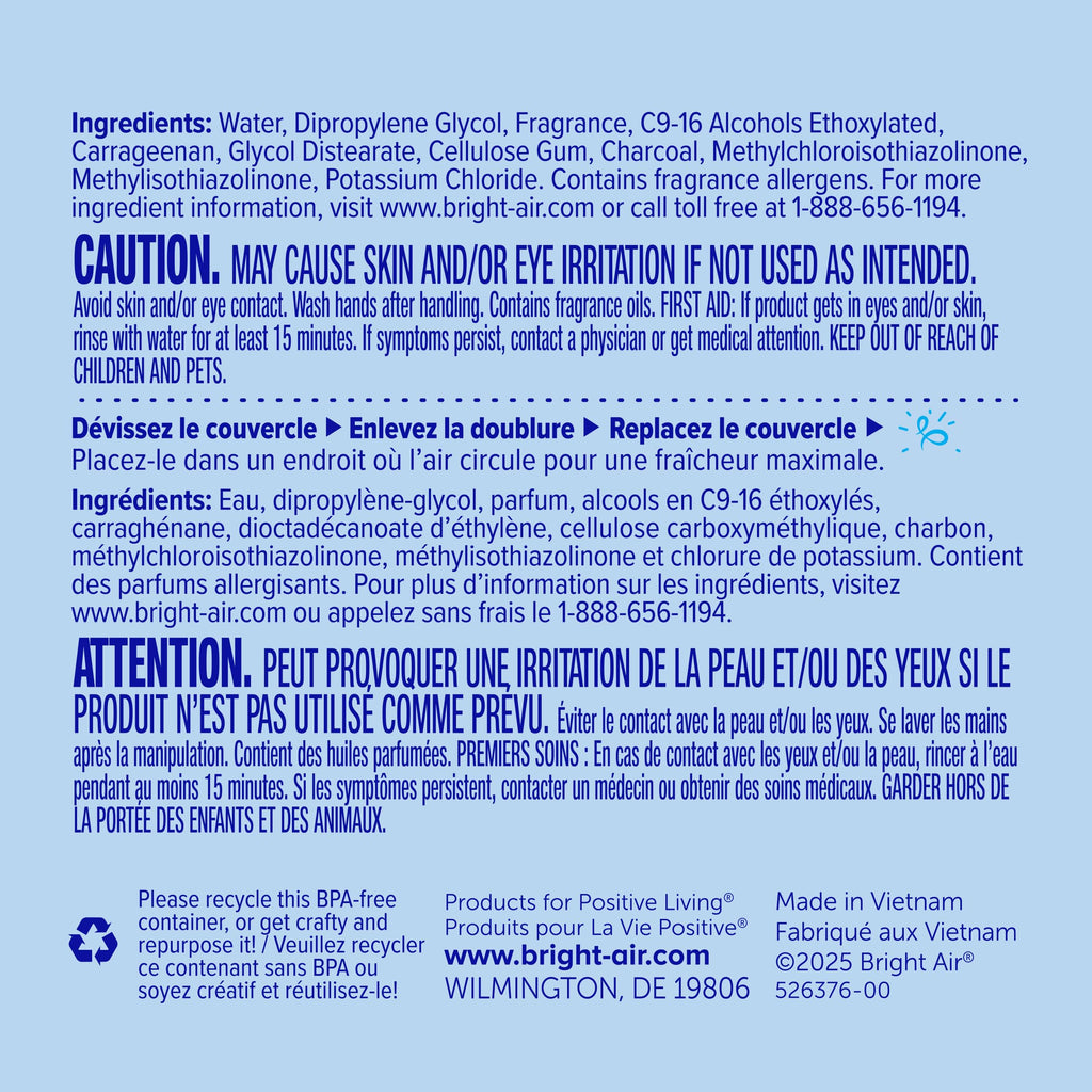 Bright Air 14 oz Odor Eliminator Gel, Light & Pure Unscented, Case of 6, Lasts up to 90 Days
