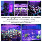 Uallhome 2 Pack LED Grow Light Panel Full Spectrum Lamp for Indoor Plants