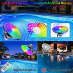 Jadisi Pool Lights for Inground, LED Light Bulb for Above Ground Swimming Pool, LED Lights for Inground Pool, 120V Spa Light Bulb E26 Base, Multi-Color & Adjustable Brightness - Black 90W