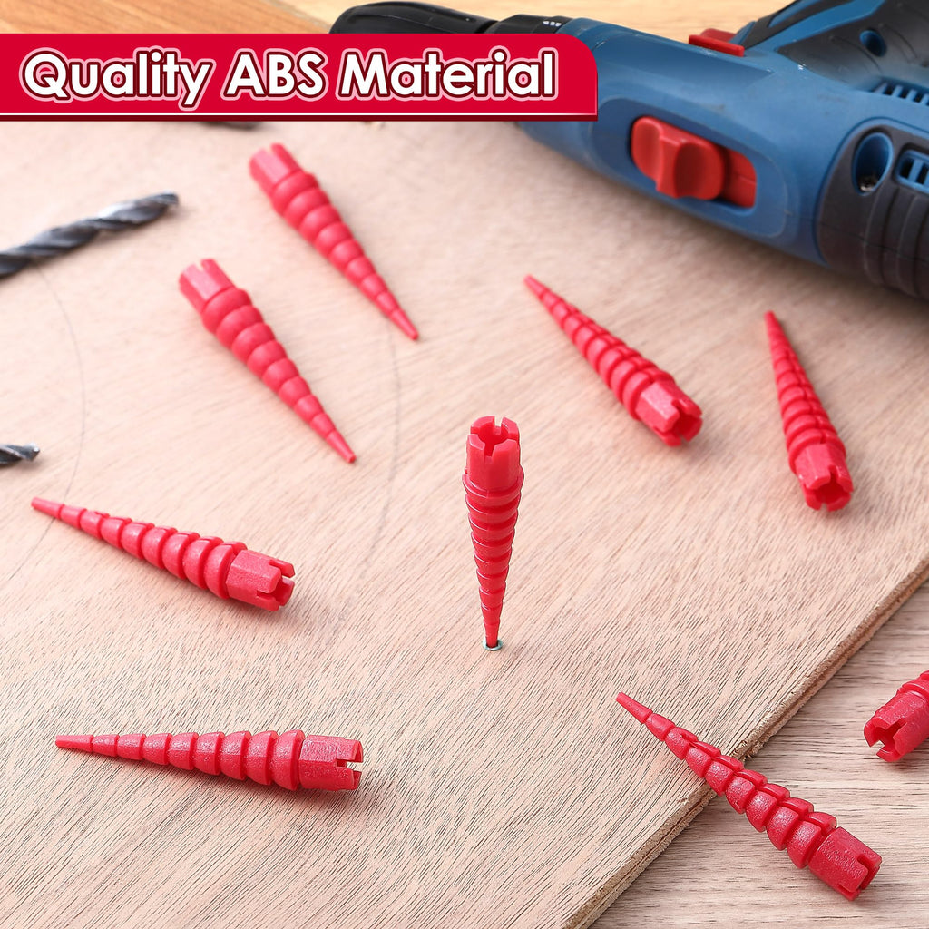 Gulfmew 10 Pcs Wood Anchor, Fix Stripped Wood Screw Holes, Red