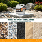 169oz Rock Glue for Landscaping, Premium Pea Gravel Glue & Mulch Glue for Landscaping, Strong Landscape Rock Glue with Weather-Resistant Formula, Fast-Drying Pet-Safe Adhesive Locks Pebbles, Bark