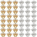 Okllen 48 Pieces Small Crown Brooches, Silver Gold Crown Pins, Fashion Rhinestone Brooch Pins for Women, Men, Lapel, Sashes, Wedding