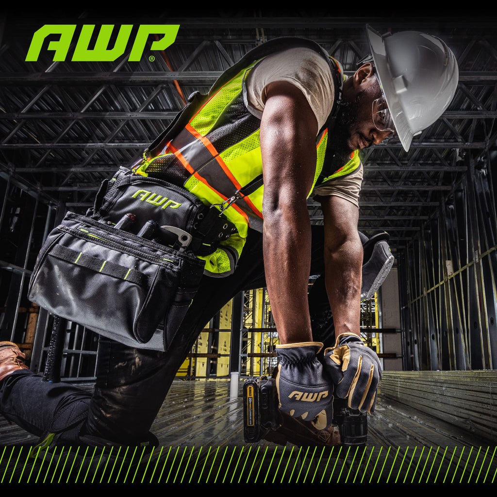 AWP Performance Utility Work Gloves for Men and Women, Touchscreen Compatible, X-Large, 3 Pair Pack