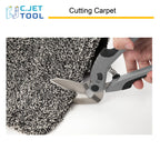 C.JET TOOL 10" Heavy Duty Scissors - Carpet Cutter, Industrial Multipurpose for Cardboard, Leather, Pruning, Gardening - Professional Soft Grip Stainless Steel (Black)