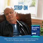Breathe Right Nasal Strips, Extra Strength Clear Nose Strips, Drug-Free Nasal Congestion Relief for Better Breathing, Help Relieve Snoring, Caused by Colds & Allergies, Deviated Septum, 44ct