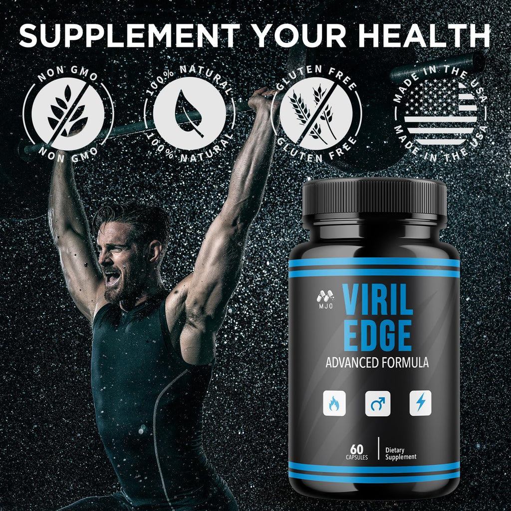 (5 Pack) Viril Edge Capsules, Official Viril Edge Pills for Men with All Natural Ingredients, Maximum Strength Supplement Premium Vitamins Supporting Optimal Wellness & Advanced Health (300 Capsules)