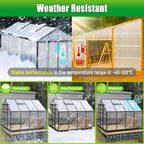 Sinimaka 8 Pack Polycarbonate Greenhouse Panels, 8' x 4' x 0.24'' Twin-Wall Polycarbonate Sheets, All Weather Clear Roof Panels Greenhouse Replacement Panels