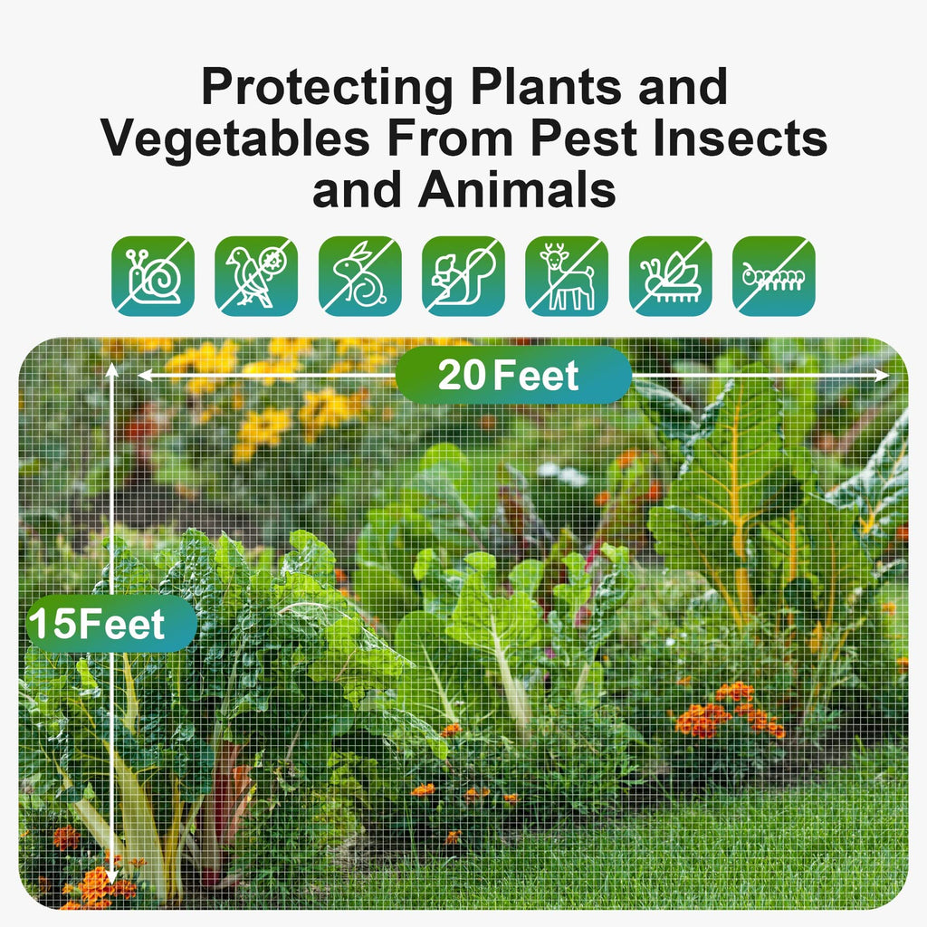 Garden Netting Pest Barrier: Ultra Fine 15'x20' Bug Netting