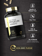 Carlyle Pygeum Africanum Bark | 200 Capsules | High Potency Extract | Non-GMO, Gluten Free Supplement