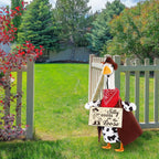Mindsoft 5Pcs Cowboy Goose Outfit Set, for 23" Statue,Included Sign