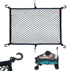 MAMIKO Cargo Net for Utility Folding Wagon, Garden Cart, Folding Trolley Cart, Beach Cart, Made of Heavy Duty Nylon Net with Storage Bag / 43.3"X27.6"to 78.7"×51.1"