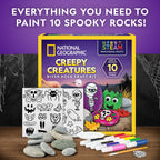 National Geographic Creepy Creatures Rock Painting Halloween Craft Kit