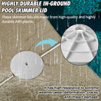 TonGass (2-Pack Round 9 1/8" Skimmer Valve Top Cover Lids Replacement Part for 9" Pool/Spa Deck Lid Plate Highly Durable Pool Skimmer Cover with UV Inhibitors