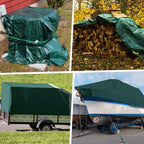 Winpull Tarp 18x24FT, 16 Mil Heavy Duty Waterproof Tarp, Large Multipurpose Cover with Brass Grommets and Reinforced Edges, UV Resistant Thick Poly Tarps for Pool Car Tent Green