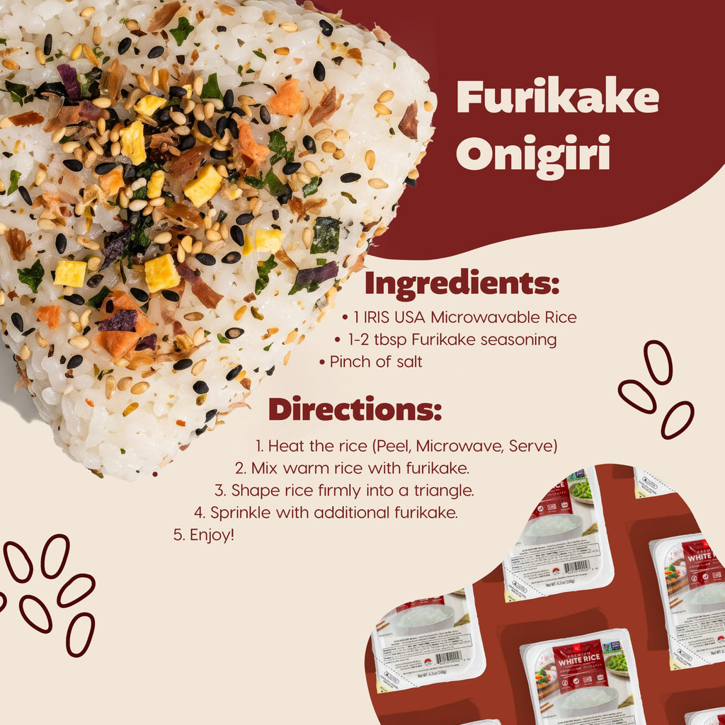 IRIS Instant White Rice, 10PK, Japanese Short Grain Vegan, Microwave 80 sec