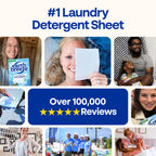 Earth Breeze Laundry Detergent Sheets Fresh Scent - 60 Loads Eco Liquidless Soap - Travel-Friendly for Hot & Cold Cycles, Tackles Tough Stains & Odors - Gentle on Skin, 30 Ct