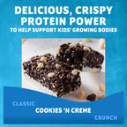 Zbar Protein - Cookies 'N Creme - Snack Bars - Made with Organic Oats - Non-GMO - 5g Protein - Gluten Free Protein Bars - Snacks for Kids (15 Pack)