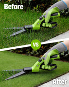 WORKPRO Grass Shears Handheld, Grass Clippers with 360 Degree Swivel Blades