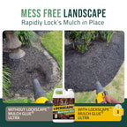 Lockscape Mulch Glue for Landscaping Ultra Concentrated (64 Ounce) - Lasts Up to 2 Years, Non-Toxic, Concentrated Landscape Binder - Strong Mulch and Pine Straw Glue for Landscaping, Pine Straw & More