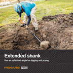 Fiskars 60" Pro Garden Shovel for Digging, Heavy Duty Steel Gardening Tool with Straight Handle