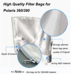 UCEDER 3 Pack Zippered Bag Replacement Fits for Polaris 360, 380 Pool Cleaner All Purpose Filter Bag for Polaris Filter Bag
