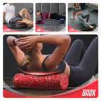 Yes4All High-Density Foam Roller for Back Pain Relief, Yoga, Exercise, Physical Therapy, Muscle Deep Tissue Massage 12-18-24-36- Red Snow - 12 Inches
