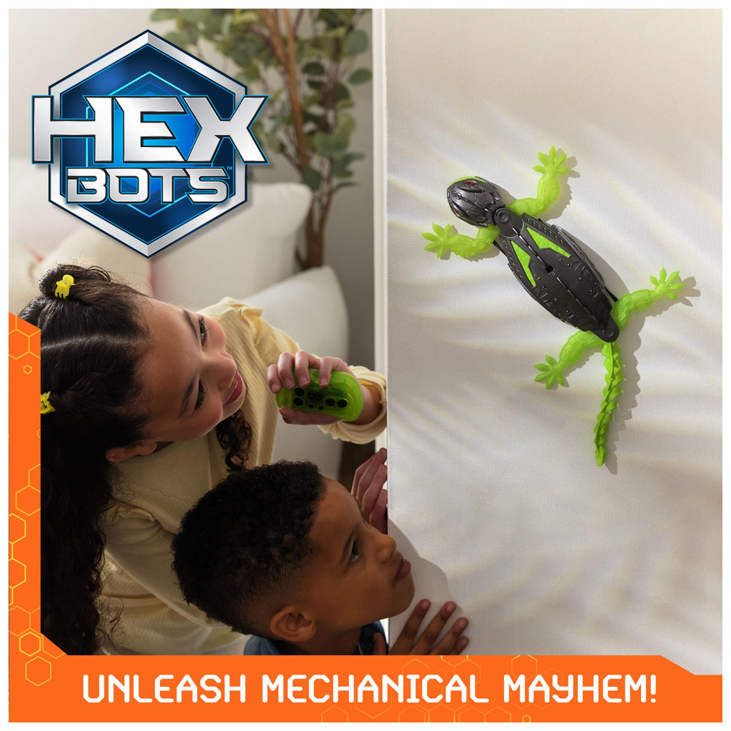 HEX BOTS Wall Crawler Gecko Rechargeable Remote Control Toy