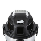 Amazon Basics Wet Dry Shop Vacuum Cleaner, 6 Gallon, 3.5 HP Stainless Steel, with Filter, Grey/Black