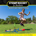 Stomp Rocket Jr Multi-Color Rocket Launcher for Kids, 8 Rockets