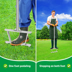 Dual-Function Manual Core Lawn Aerator with 4 Hollow Tine (2026 Upgraded)