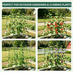 Miory Cucumber Trellis for Raised Bed, Garden Arch Trellis for Climbing Plants Outdoor, Steel with Plastic Coated Plant Support for Vines with Plastic Connector Nylon Netting (32" Lx32 Wx63 H)