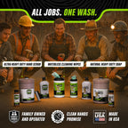 Grip Clean Ultra Heavy Duty Hand Cleaner for Mechanics – Walnut Shell & Clay-Infused Technology Removes Grease, Oil & Paint – Pro-Grade Industrial Hand Soap with Cherry Scent - 32 Fl Oz