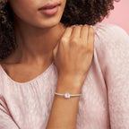 PANDORA Pink Travel Bag Charm - Compatible with PANDORA Moments - Jewelry for Women - Made with Sterling Silver & Enamel - Gift with Gift Box