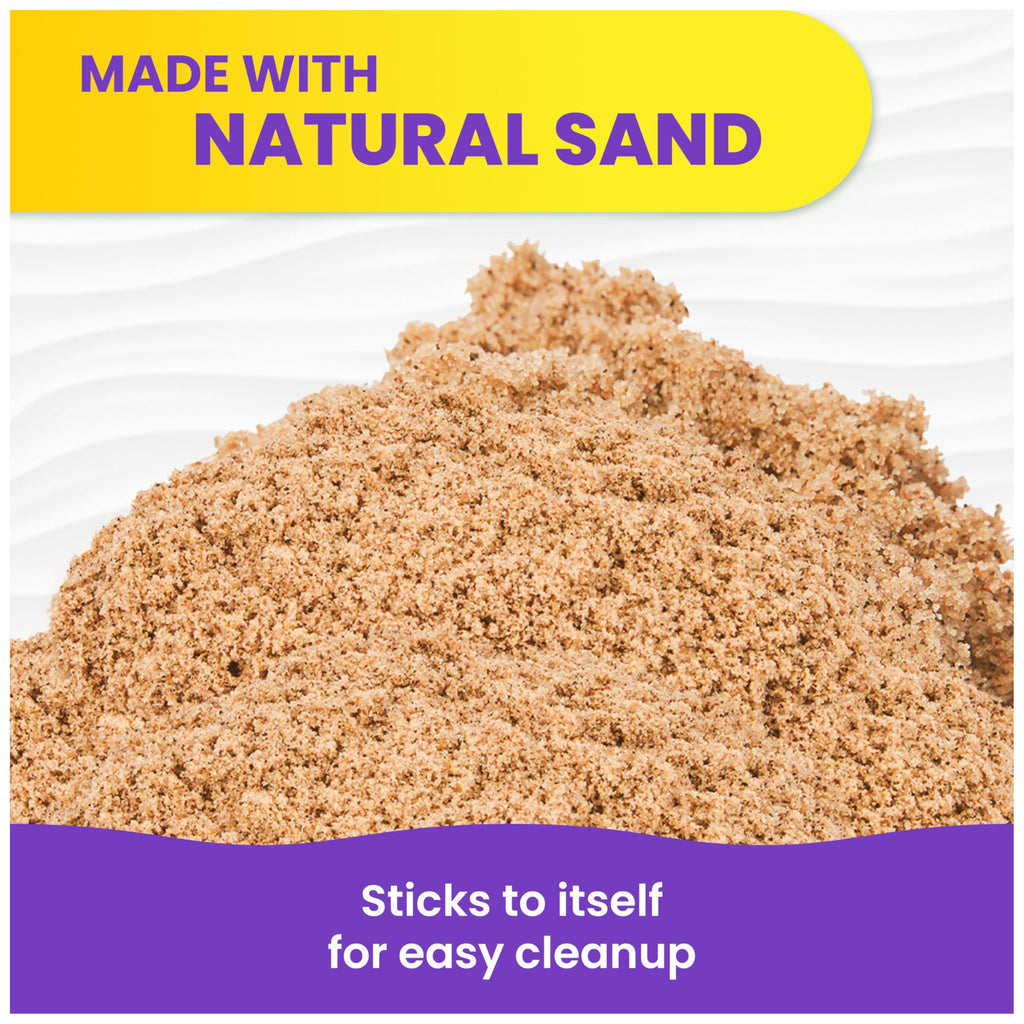 Kinetic Sand, 5.5lbs (2.5kg) Natural Brown Play Sand, Bulk Box for Arts and Crafts, Sandbox (Packaging May Vary), Moldable Sensory Toys, Ages 3 and up
