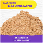 Kinetic Sand, 5.5lbs (2.5kg) Natural Brown Play Sand, Bulk Box for Arts and Crafts, Sandbox (Packaging May Vary), Moldable Sensory Toys, Ages 3 and up