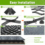 Gravel Grid 4 x 33 FT,2"Depth HDPE Ground Grid for Gravel,Geogrid Driveways